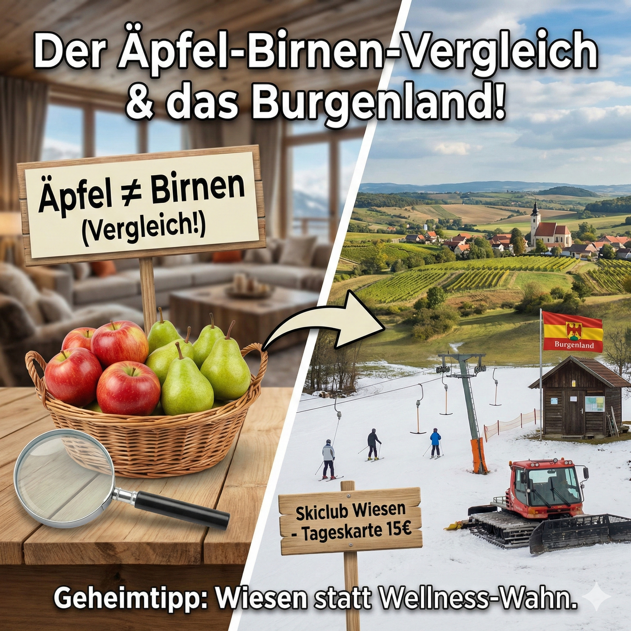 Der Äpfel, Birnen Vergleich und das Burgenland