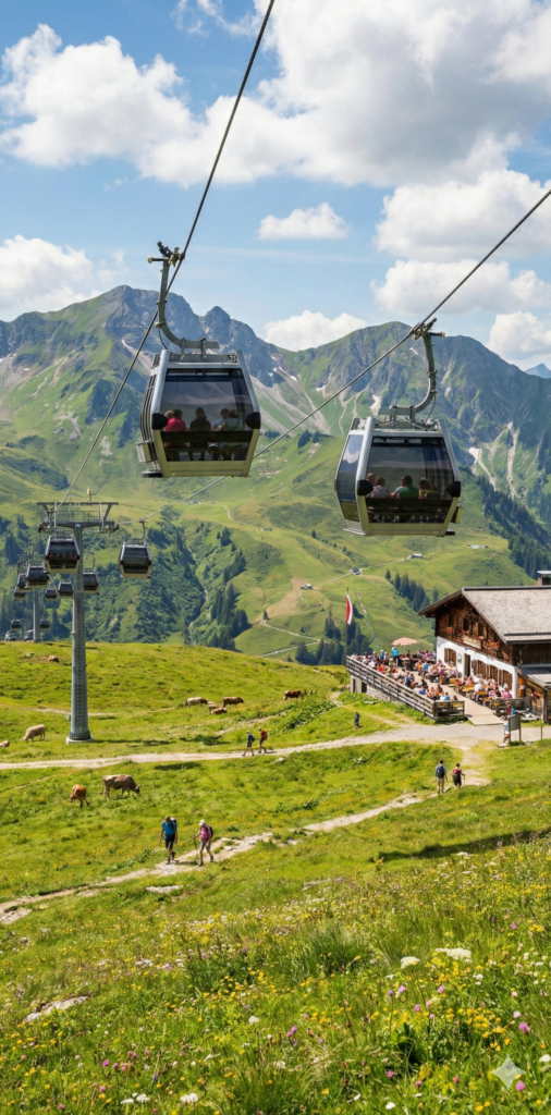 seilbahn im sommer