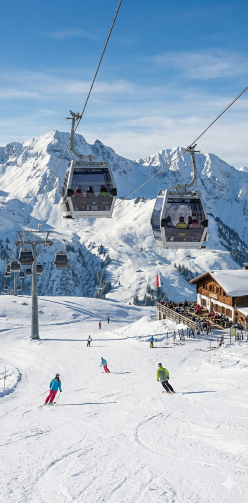 seilbahn im winter