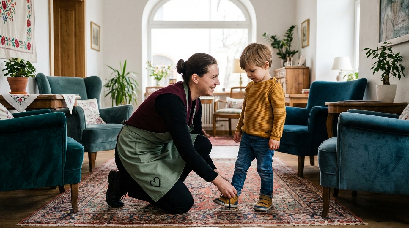 Herzlicher Moment mit Gast