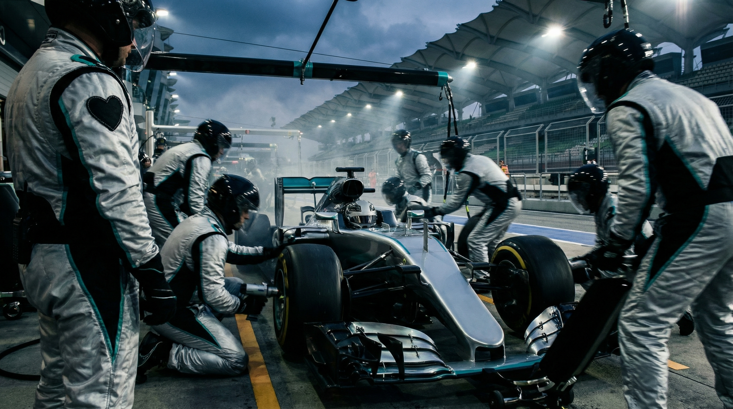F1 Pit Crew Präzision