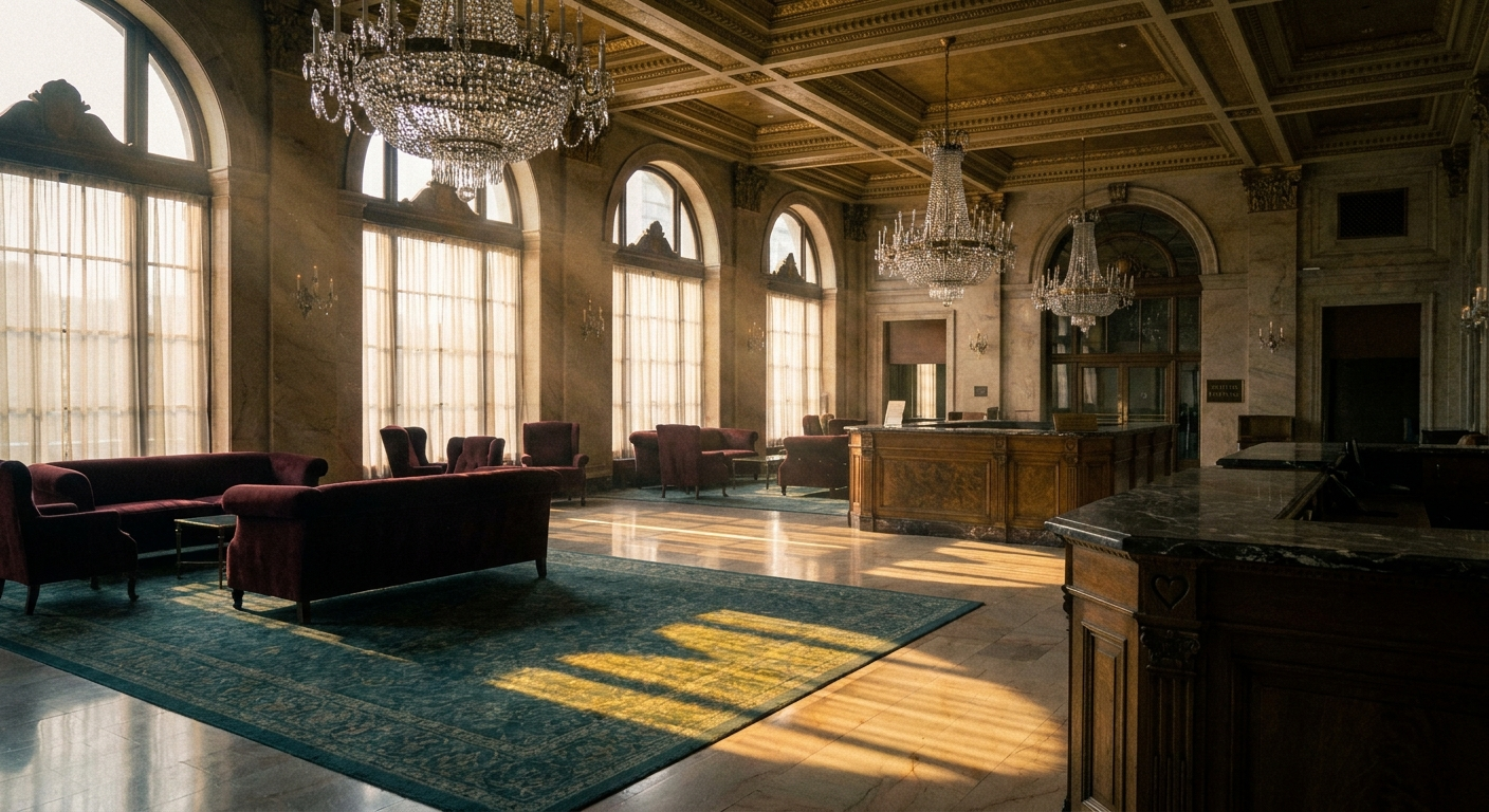 Leere Hotel-Lobby in Amerika
